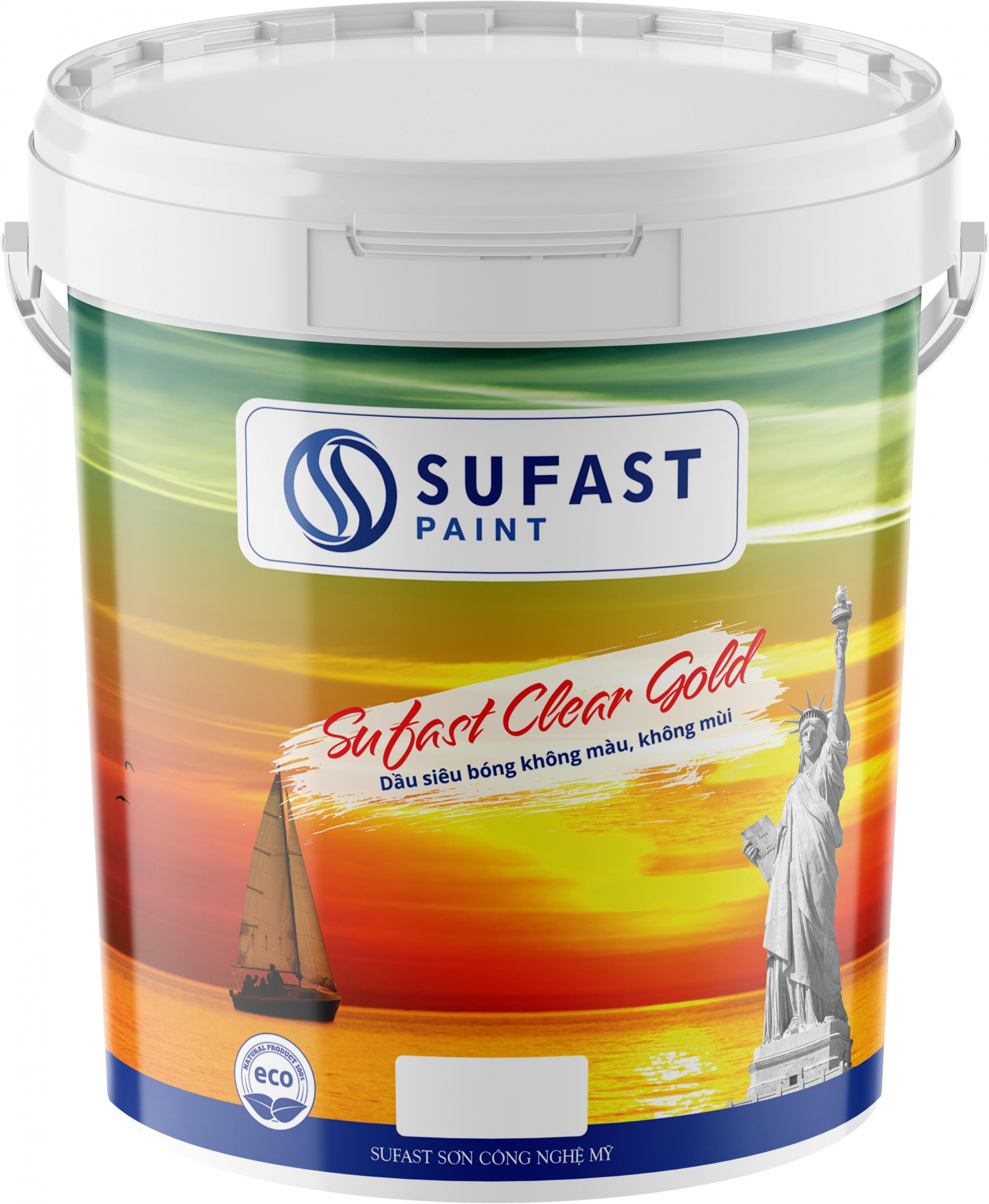 Sufast Clear Gold - Dầu siêu bóng không màu không mùi